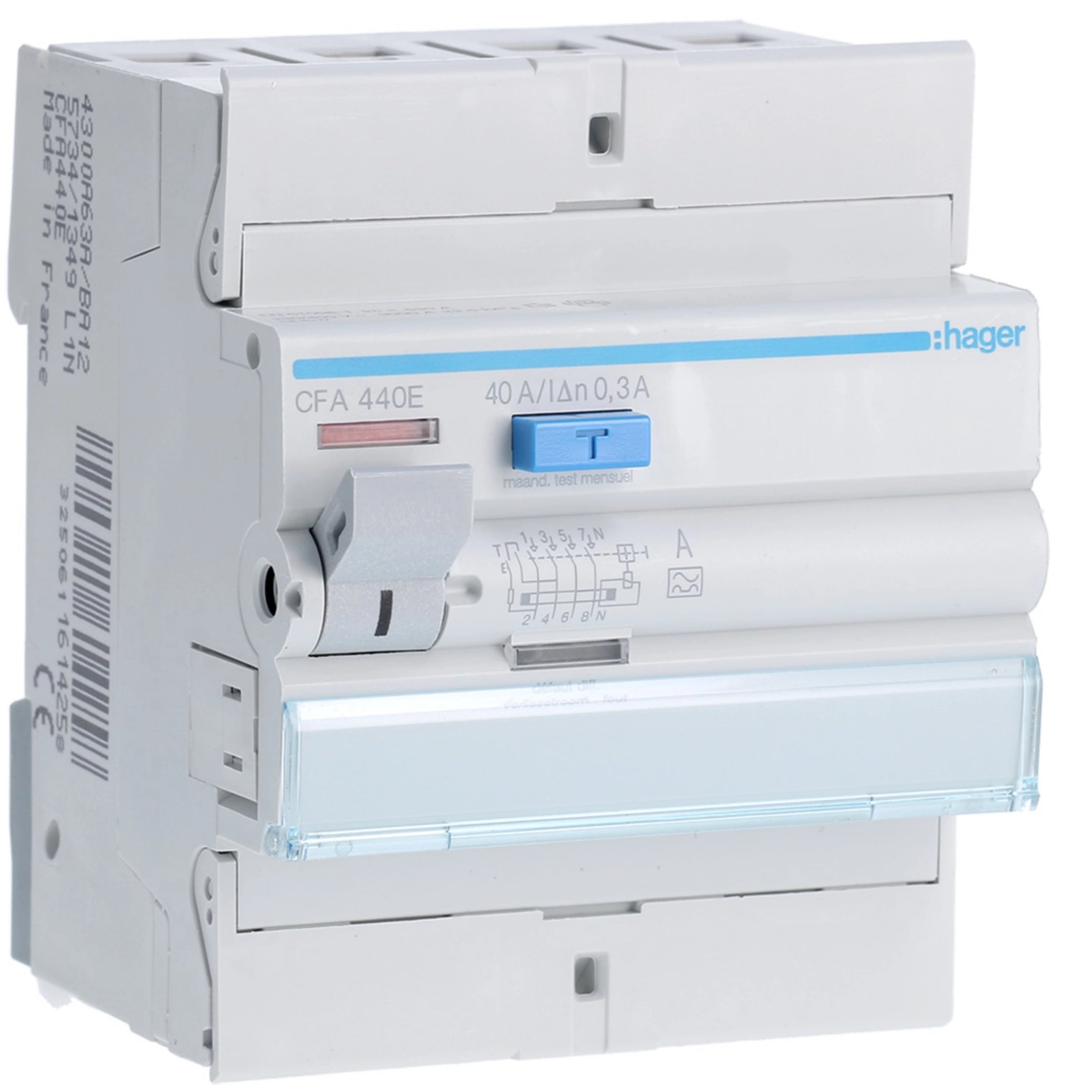 Interrupteur différentiel 4P 40A 30MA