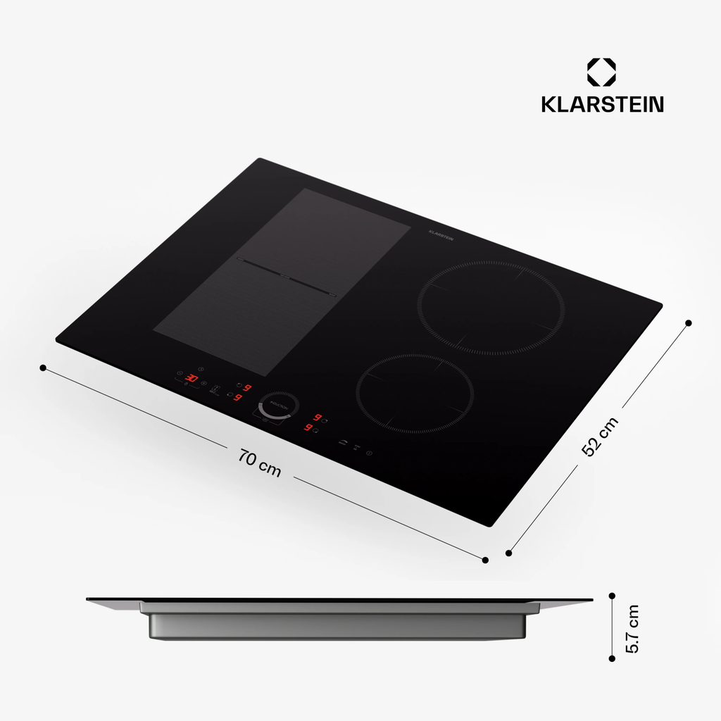 Delicatessa 70cm Plaque à Induction 4 Feux Noir